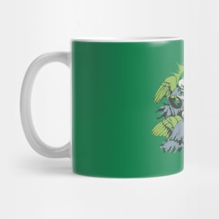 Ghost Retro Style Green Mug